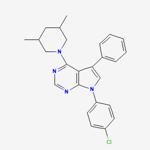 7-(4-chlorophenyl)-4-(3,5-dimethylpiperidin-1-yl)-5-phenyl-7H-pyrrolo[2,3-d]pyrimidine