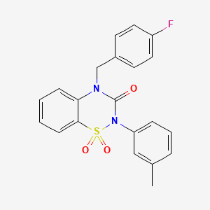 4-(4-fluorobenzyl)-2-(3-methylphenyl)-2H-1,2,4-benzothiadiazin-3(4H)-one 1,1-dioxide