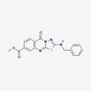 methyl 2-(benzylamino)-5-oxo-5H-[1,3,4]thiadiazolo[2,3-b]quinazoline-8-carboxylate