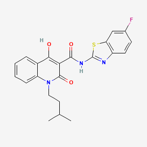 N-(6-fluoro-1,3-benzothiazol-2-yl)-4-hydroxy-1-isopentyl-2-oxo-1,2-dihydro-3-quinolinecarboxamide