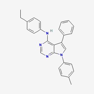 N-(4-ethylphenyl)-7-(4-methylphenyl)-5-phenyl-7H-pyrrolo[2,3-d]pyrimidin-4-amine