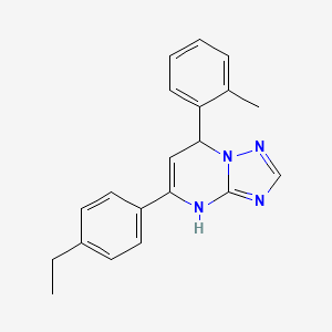 molecular formula C20H20N4 B11215045 5-(4-Ethylphenyl)-7-(2-methylphenyl)-4,7-dihydro[1,2,4]triazolo[1,5-a]pyrimidine 