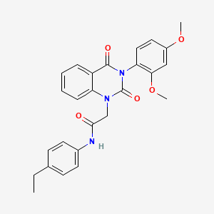 2-(3-(2,4-dimethoxyphenyl)-2,4-dioxo-3,4-dihydroquinazolin-1(2H)-yl)-N-(4-ethylphenyl)acetamide