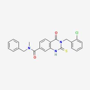 N-benzyl-3-[(2-chlorophenyl)methyl]-N-methyl-4-oxo-2-sulfanylidene-1H-quinazoline-7-carboxamide