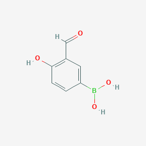 molecular formula C7H7BO4 B112151 3-甲醛基-4-羟基苯硼酸 CAS No. 182344-24-7