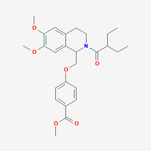 Methyl 4-((2-(2-ethylbutanoyl)-6,7-dimethoxy-1,2,3,4-tetrahydroisoquinolin-1-yl)methoxy)benzoate