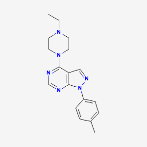 1-Ethyl-4-[1-(4-methylphenyl)-1H-pyrazolo[3,4-D]pyrimidin-4-YL]piperazine