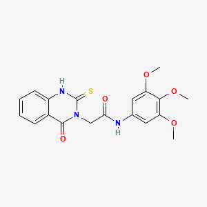 2-(4-oxo-2-sulfanylidene-1H-quinazolin-3-yl)-N-(3,4,5-trimethoxyphenyl)acetamide