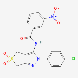 N-(2-(4-chlorophenyl)-5,5-dioxido-4,6-dihydro-2H-thieno[3,4-c]pyrazol-3-yl)-3-nitrobenzamide