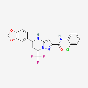 5-(1,3-benzodioxol-5-yl)-N-(2-chlorophenyl)-7-(trifluoromethyl)-4,5,6,7-tetrahydropyrazolo[1,5-a]pyrimidine-2-carboxamide