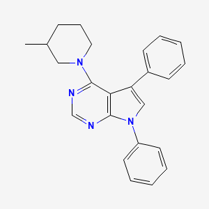 4-(3-methylpiperidin-1-yl)-5,7-diphenyl-7H-pyrrolo[2,3-d]pyrimidine