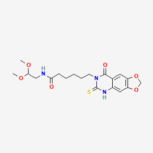 N-(2,2-dimethoxyethyl)-6-(8-oxo-6-sulfanylidene-5H-[1,3]dioxolo[4,5-g]quinazolin-7-yl)hexanamide