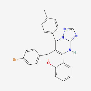 6-(4-bromophenyl)-7-(4-methylphenyl)-7,12-dihydro-6H-chromeno[4,3-d][1,2,4]triazolo[1,5-a]pyrimidine