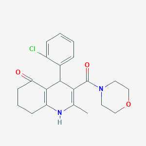 molecular formula C21H23ClN2O3 B11215267 4-(2-chlorophenyl)-2-methyl-3-(morpholin-4-ylcarbonyl)-4,6,7,8-tetrahydroquinolin-5(1H)-one 