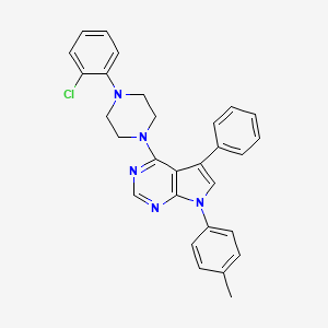 4-[4-(2-chlorophenyl)piperazin-1-yl]-7-(4-methylphenyl)-5-phenyl-7H-pyrrolo[2,3-d]pyrimidine