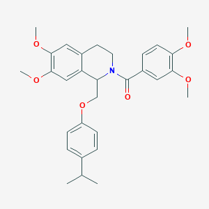 (3,4-dimethoxyphenyl)(1-((4-isopropylphenoxy)methyl)-6,7-dimethoxy-3,4-dihydroisoquinolin-2(1H)-yl)methanone