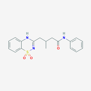 4-(1,1-dioxo-2H-1lambda6,2,4-benzothiadiazin-3-yl)-3-methyl-N-phenylbutanamide