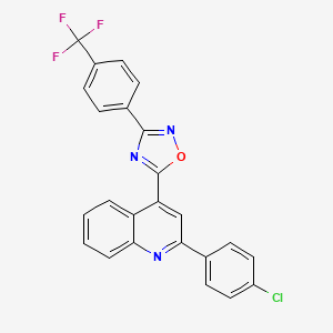 2-(4-Chlorophenyl)-4-{3-[4-(trifluoromethyl)phenyl]-1,2,4-oxadiazol-5-yl}quinoline