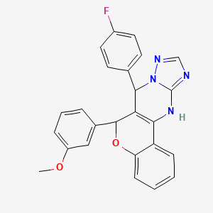 3-[7-(4-Fluorophenyl)-7,12-dihydro-6H-chromeno[4,3-D][1,2,4]triazolo[1,5-A]pyrimidin-6-YL]phenyl methyl ether