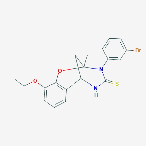 molecular formula C19H19BrN2O2S B11215381 3-(3-bromophenyl)-10-ethoxy-2-methyl-2,3,5,6-tetrahydro-4H-2,6-methano-1,3,5-benzoxadiazocine-4-thione 