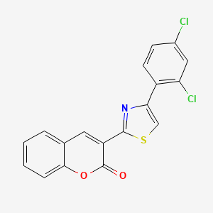 molecular formula C18H9Cl2NO2S B11215390 3-[4-(2,4-dichlorophenyl)-1,3-thiazol-2-yl]-2H-chromen-2-one 