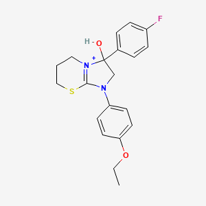 1-(4-ethoxyphenyl)-3-(4-fluorophenyl)-3-hydroxy-2,3,6,7-tetrahydro-5H-imidazo[2,1-b][1,3]thiazin-1-ium