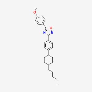 5-(4-Methoxyphenyl)-3-[4-(4-pentylcyclohexyl)phenyl]-1,2,4-oxadiazole