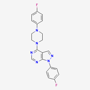 1-(4-fluorophenyl)-4-[4-(4-fluorophenyl)piperazin-1-yl]-1H-pyrazolo[3,4-d]pyrimidine