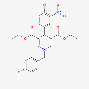 Diethyl 4-(4-chloro-3-nitrophenyl)-1-(4-methoxybenzyl)-1,4-dihydropyridine-3,5-dicarboxylate