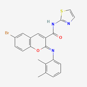 (2Z)-6-bromo-2-[(2,3-dimethylphenyl)imino]-N-(1,3-thiazol-2-yl)-2H-chromene-3-carboxamide