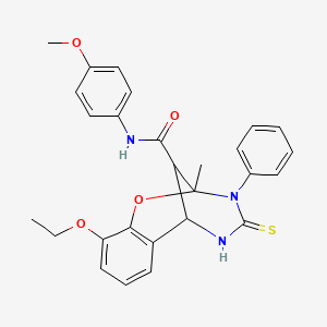 10-ethoxy-N-(4-methoxyphenyl)-2-methyl-3-phenyl-4-thioxo-3,4,5,6-tetrahydro-2H-2,6-methano-1,3,5-benzoxadiazocine-11-carboxamide