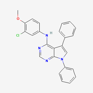 N-(3-chloro-4-methoxyphenyl)-5,7-diphenyl-7H-pyrrolo[2,3-d]pyrimidin-4-amine