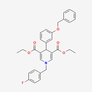 Diethyl 4-[3-(benzyloxy)phenyl]-1-(4-fluorobenzyl)-1,4-dihydropyridine-3,5-dicarboxylate