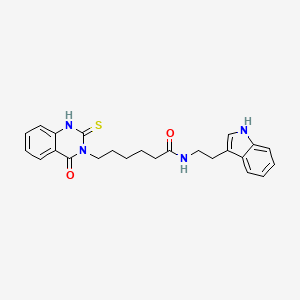 N-[2-(1H-indol-3-yl)ethyl]-6-(4-oxo-2-sulfanylidene-1H-quinazolin-3-yl)hexanamide