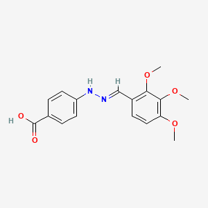 molecular formula C17H18N2O5 B11215516 4-[(2E)-2-(2,3,4-trimethoxybenzylidene)hydrazino]benzoic acid 