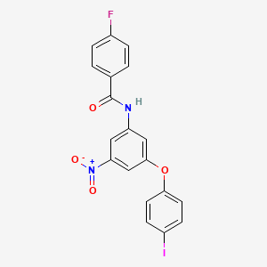 4-fluoro-N-[3-(4-iodophenoxy)-5-nitrophenyl]benzamide