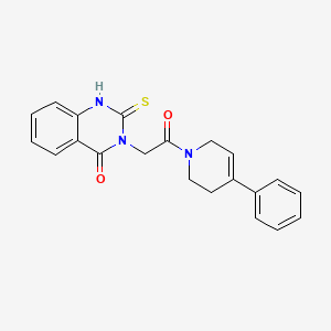 3-[2-oxo-2-(4-phenyl-3,6-dihydro-2H-pyridin-1-yl)ethyl]-2-sulfanylidene-1H-quinazolin-4-one