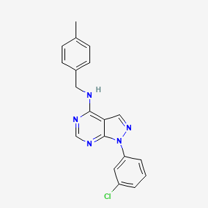 molecular formula C19H16ClN5 B11215557 1-(3-chlorophenyl)-N-(4-methylbenzyl)-1H-pyrazolo[3,4-d]pyrimidin-4-amine 