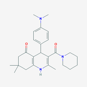 4-[4-(dimethylamino)phenyl]-2,7,7-trimethyl-3-(piperidin-1-ylcarbonyl)-4,6,7,8-tetrahydroquinolin-5(1H)-one