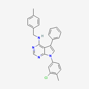 7-(3-chloro-4-methylphenyl)-N-(4-methylbenzyl)-5-phenyl-7H-pyrrolo[2,3-d]pyrimidin-4-amine