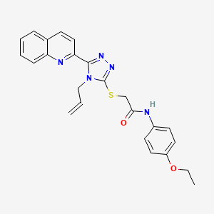 molecular formula C24H23N5O2S B11215599 N-(4-ethoxyphenyl)-2-{[4-(prop-2-en-1-yl)-5-(quinolin-2-yl)-4H-1,2,4-triazol-3-yl]sulfanyl}acetamide 