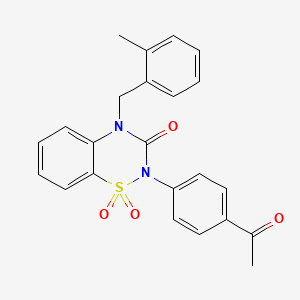 2-(4-acetylphenyl)-4-(2-methylbenzyl)-2H-1,2,4-benzothiadiazin-3(4H)-one 1,1-dioxide