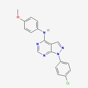 molecular formula C18H14ClN5O B11215639 1-(4-chlorophenyl)-N-(4-methoxyphenyl)-1H-pyrazolo[3,4-d]pyrimidin-4-amine 