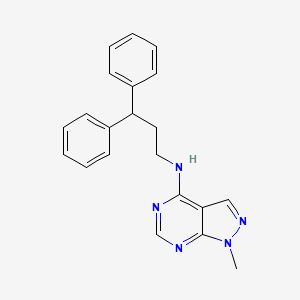 molecular formula C21H21N5 B11215657 N-(3,3-diphenylpropyl)-1-methyl-1H-pyrazolo[3,4-d]pyrimidin-4-amine 