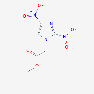 molecular formula C7H8N4O6 B11215663 1H-Imidazole-1-acetic acid, 2,4-dinitro-, ethyl ester CAS No. 143073-73-8