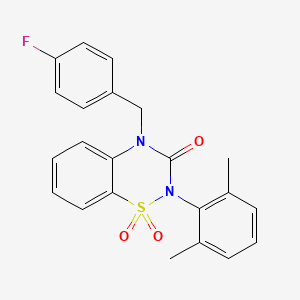 2-(2,6-dimethylphenyl)-4-(4-fluorobenzyl)-2H-benzo[e][1,2,4]thiadiazin-3(4H)-one 1,1-dioxide