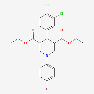 molecular formula C23H20Cl2FNO4 B11215667 Diethyl 4-(3,4-dichlorophenyl)-1-(4-fluorophenyl)-1,4-dihydropyridine-3,5-dicarboxylate 