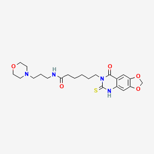 N-(3-morpholinopropyl)-6-(8-oxo-6-thioxo-5,6-dihydro-[1,3]dioxolo[4,5-g]quinazolin-7(8H)-yl)hexanamide