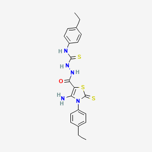 2-{[4-amino-3-(4-ethylphenyl)-2-thioxo-2,3-dihydro-1,3-thiazol-5-yl]carbonyl}-N-(4-ethylphenyl)hydrazinecarbothioamide