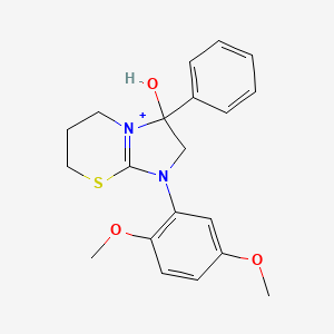 1-(2,5-dimethoxyphenyl)-3-hydroxy-3-phenyl-2,3,6,7-tetrahydro-5H-imidazo[2,1-b][1,3]thiazin-1-ium